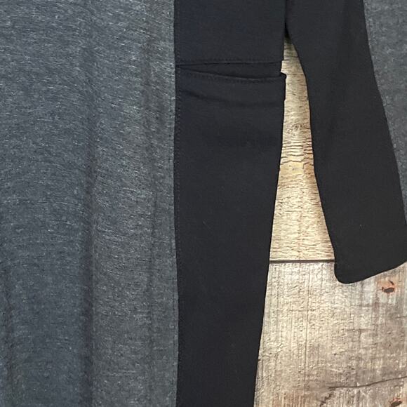 Sahalie Ponte Long Sleeve Dress Pocket Colorblock Gray Black Size Medium - Picture 4 of 10